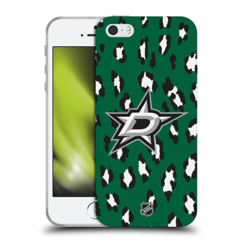 NHL Dallas Stars Leopard Patten Soft Gel Case for Apple iPhone 5 / 5s / iPhone SE 2016
