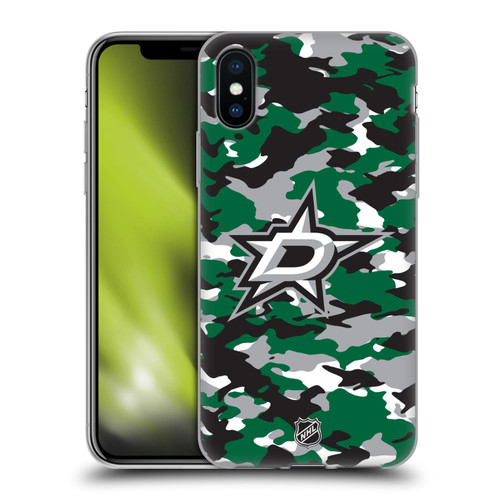 NHL Dallas Stars Camouflage Soft Gel Case for Apple iPhone X / iPhone XS