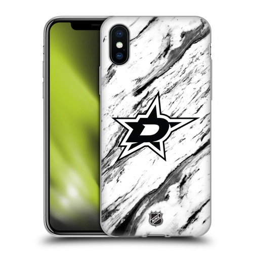 NHL Dallas Stars Marble Soft Gel Case for Apple iPhone X / iPhone XS