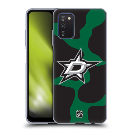 NHL Dallas Stars Cow Pattern Soft Gel Case for Samsung Galaxy A03s (2021)