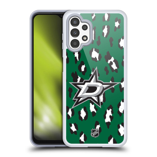 NHL Dallas Stars Leopard Patten Soft Gel Case for Samsung Galaxy A13 (2022)