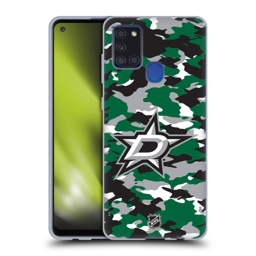 NHL Dallas Stars Camouflage Soft Gel Case for Samsung Galaxy A21s (2020)