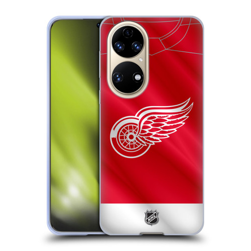 NHL Detroit Red Wings Jersey Soft Gel Case for Huawei P50