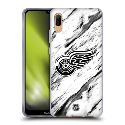 NHL Detroit Red Wings Marble Soft Gel Case for Huawei Y6 Pro (2019)