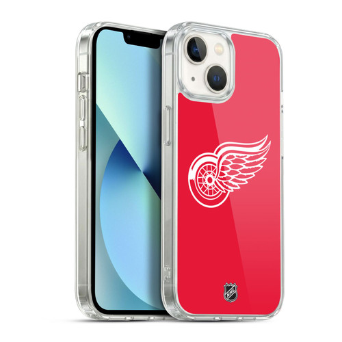 NHL Detroit Red Wings Plain Soft Gel Case for Apple iPhone 13