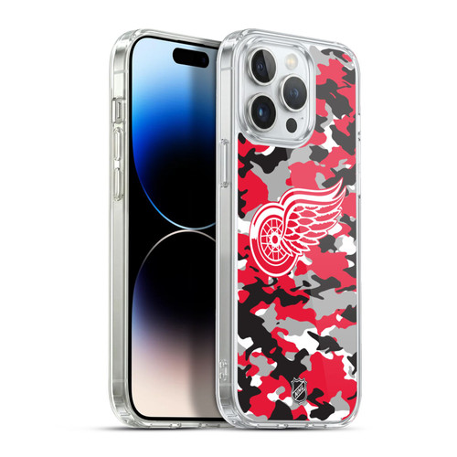 NHL Detroit Red Wings Camouflage Soft Gel Case for Apple iPhone 13 Pro Max & MagSafe