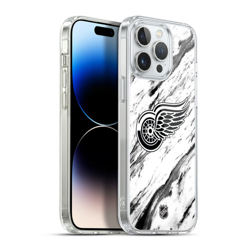 NHL Detroit Red Wings Marble Soft Gel Case for Apple iPhone 13 Pro Max & MagSafe