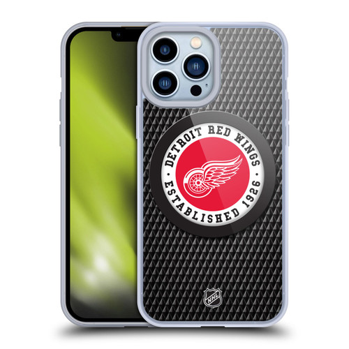 NHL Detroit Red Wings Puck Texture Soft Gel Case for Apple iPhone 13 Pro Max