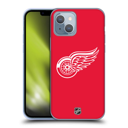 NHL Detroit Red Wings Plain Soft Gel Case for Apple iPhone 14