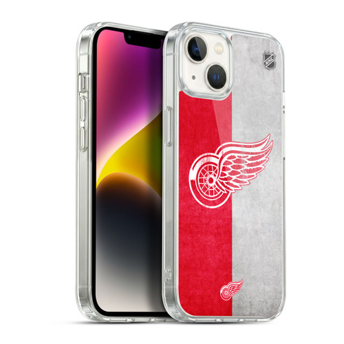 NHL Detroit Red Wings Half Distressed Soft Gel Case for Apple iPhone 14 Plus & MagSafe
