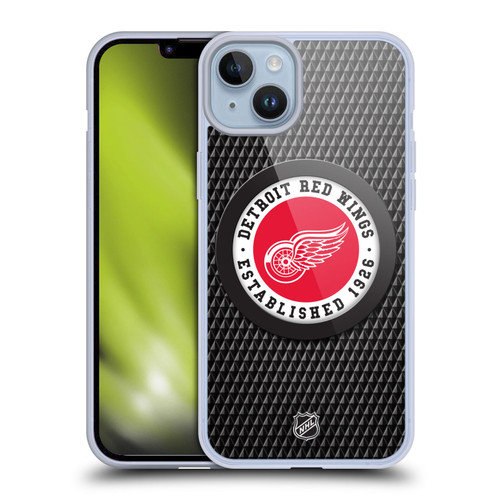 NHL Detroit Red Wings Puck Texture Soft Gel Case for Apple iPhone 14 Plus NHL Detroit Red Wings Puck Texture Soft Gel Case for Apple iPhone 14 Plus