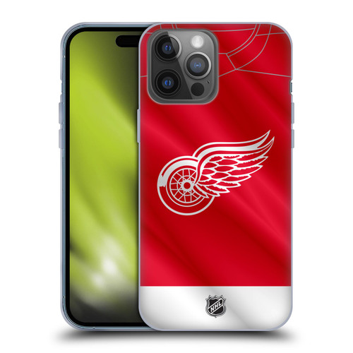 NHL Detroit Red Wings Jersey Soft Gel Case for Apple iPhone 14 Pro Max