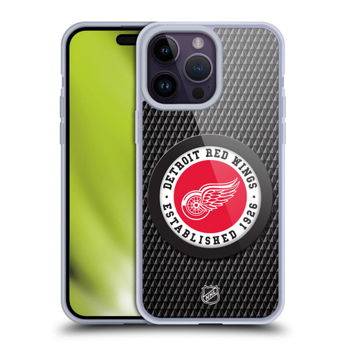 NHL Detroit Red Wings Puck Texture Soft Gel Case for Apple iPhone 14 Pro Max