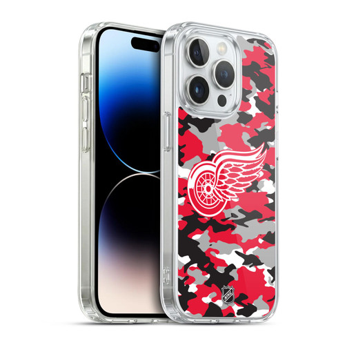 NHL Detroit Red Wings Camouflage Soft Gel Case for Apple iPhone 14 Pro & MagSafe