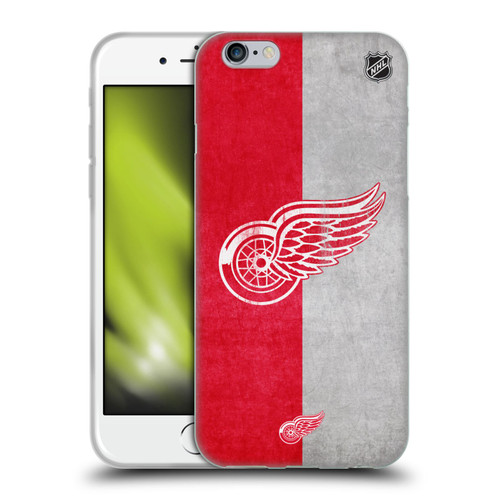 NHL Detroit Red Wings Half Distressed Soft Gel Case for Apple iPhone 6 / iPhone 6s