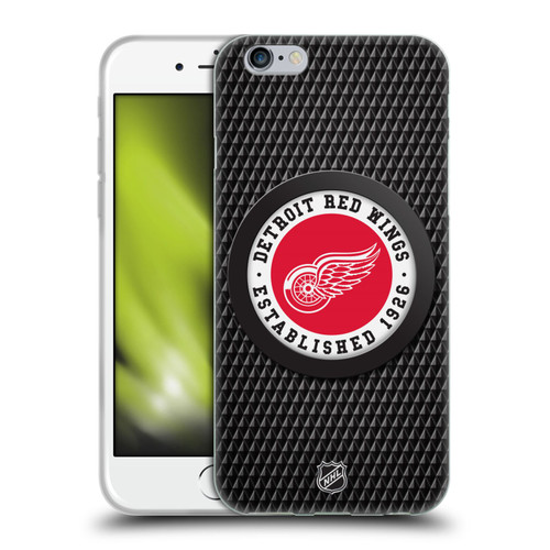 NHL Detroit Red Wings Puck Texture Soft Gel Case for Apple iPhone 6 / iPhone 6s