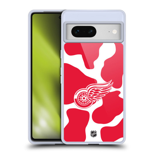 NHL Detroit Red Wings Cow Pattern Soft Gel Case for Google Pixel 7