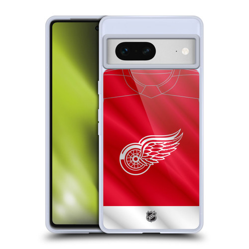 NHL Detroit Red Wings Jersey Soft Gel Case for Google Pixel 7