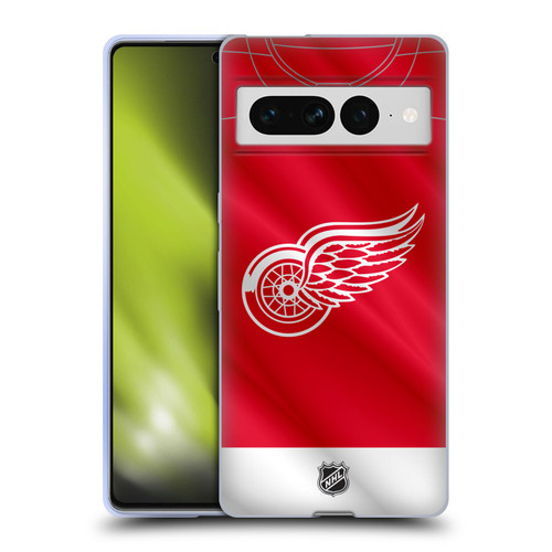 NHL Detroit Red Wings Jersey Soft Gel Case for Google Pixel 7 Pro