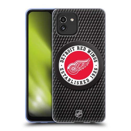 NHL Detroit Red Wings Puck Texture Soft Gel Case for Samsung Galaxy A03 (2021)
