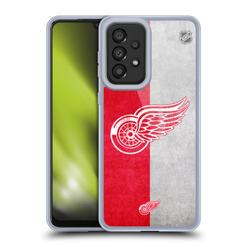 NHL Detroit Red Wings Half Distressed Soft Gel Case for Samsung Galaxy A33 5G (2022)