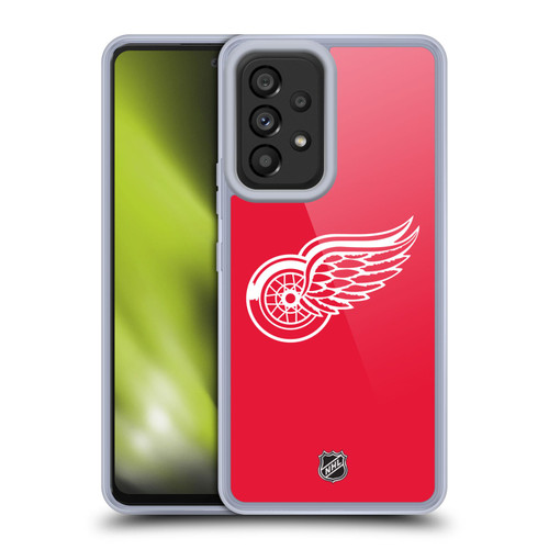 NHL Detroit Red Wings Plain Soft Gel Case for Samsung Galaxy A53 5G (2022)