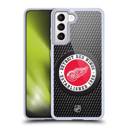 NHL Detroit Red Wings Puck Texture Soft Gel Case for Samsung Galaxy S21 5G