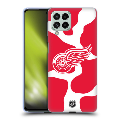 NHL Detroit Red Wings Cow Pattern Soft Gel Case for Samsung Galaxy M53 (2022)