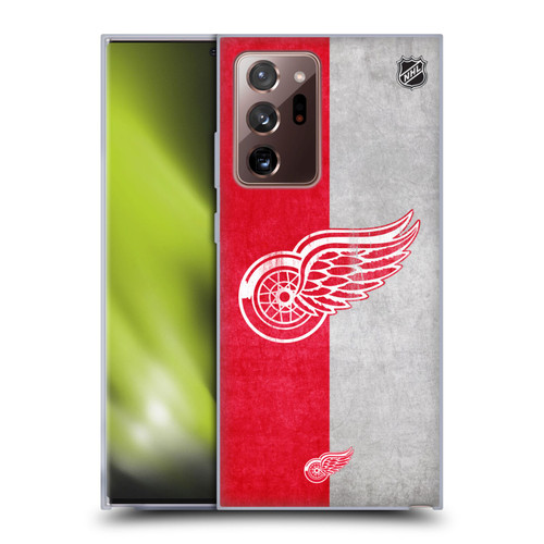 NHL Detroit Red Wings Half Distressed Soft Gel Case for Samsung Galaxy Note20 Ultra / 5G