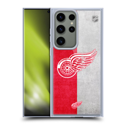 NHL Detroit Red Wings Half Distressed Soft Gel Case for Samsung Galaxy S23 Ultra 5G