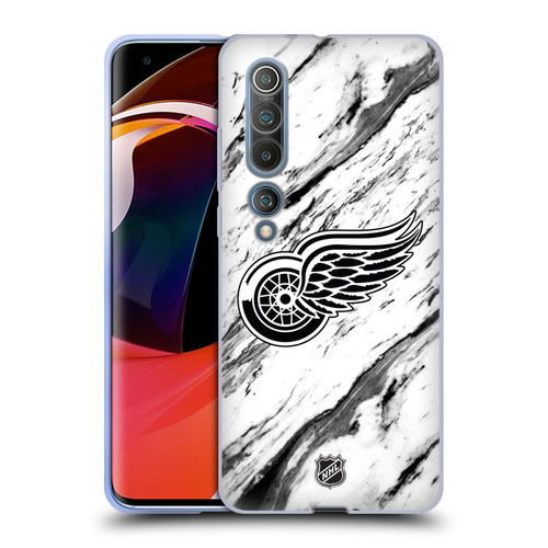 NHL Detroit Red Wings Marble Soft Gel Case for Xiaomi Mi 10 5G / Mi 10 Pro 5G