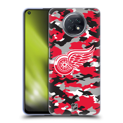 NHL Detroit Red Wings Camouflage Soft Gel Case for Xiaomi Redmi Note 9T 5G