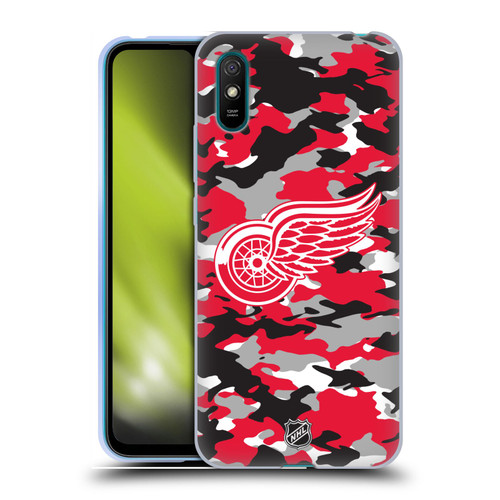 NHL Detroit Red Wings Camouflage Soft Gel Case for Xiaomi Redmi 9A / Redmi 9AT