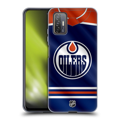 NHL Edmonton Oilers Jersey Soft Gel Case for HTC Desire 21 Pro 5G