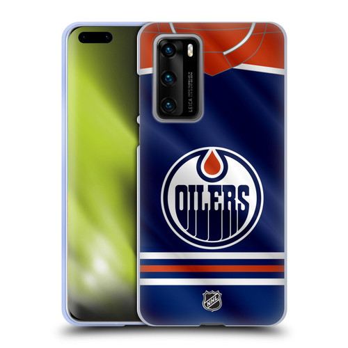 NHL Edmonton Oilers Jersey Soft Gel Case for Huawei P40 5G