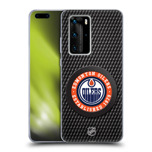 NHL Edmonton Oilers Puck Texture Soft Gel Case for Huawei P40 Pro / P40 Pro Plus 5G
