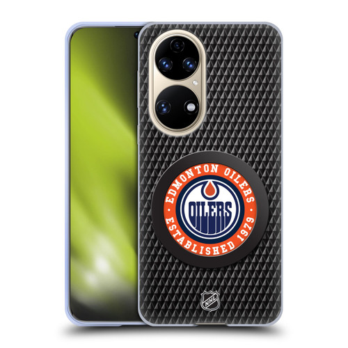 NHL Edmonton Oilers Puck Texture Soft Gel Case for Huawei P50