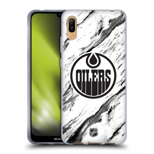 NHL Edmonton Oilers Marble Soft Gel Case for Huawei Y6 Pro (2019)