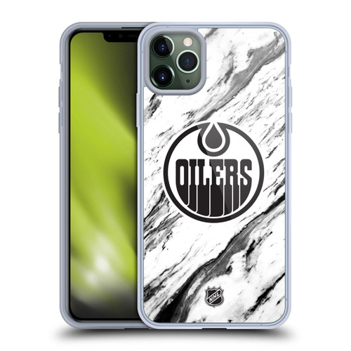 NHL Edmonton Oilers Marble Soft Gel Case for Apple iPhone 11 Pro Max