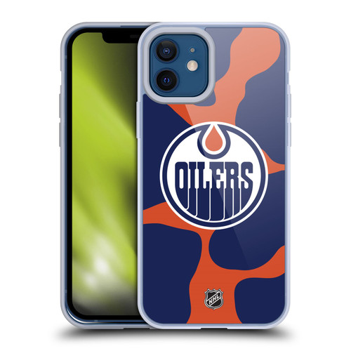 NHL Edmonton Oilers Cow Pattern Soft Gel Case for Apple iPhone 12 / iPhone 12 Pro