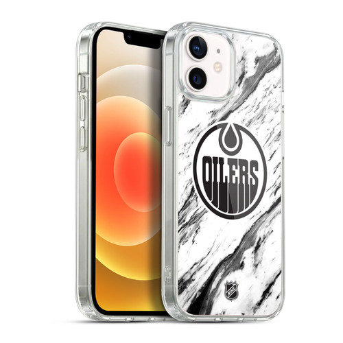 NHL Edmonton Oilers Marble Soft Gel Case for Apple iPhone 12 / iPhone 12 Pro & MagSafe