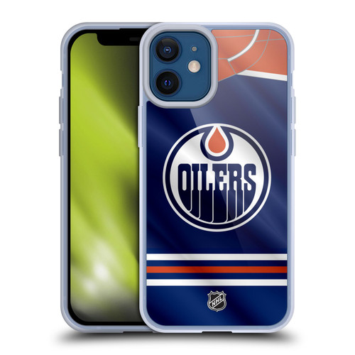 NHL Edmonton Oilers Jersey Soft Gel Case for Apple iPhone 12 Mini