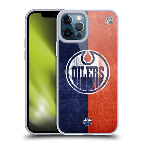 NHL Edmonton Oilers Half Distressed Soft Gel Case for Apple iPhone 12 Pro Max