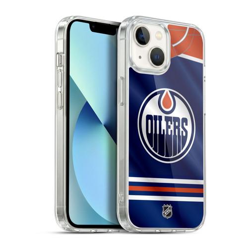 NHL Edmonton Oilers Jersey Soft Gel Case for Apple iPhone 13