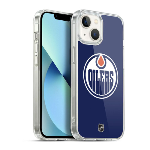 NHL Edmonton Oilers Plain Soft Gel Case for Apple iPhone 13