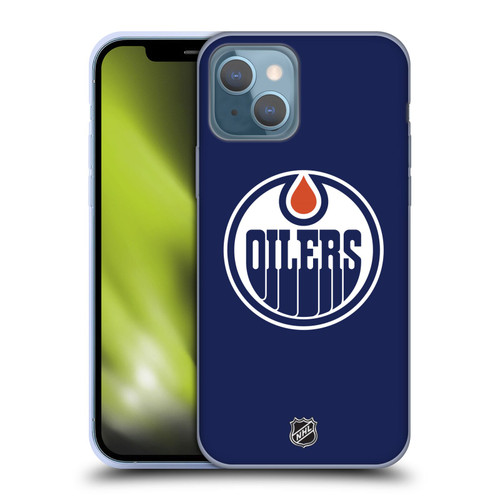 NHL Edmonton Oilers Plain Soft Gel Case for Apple iPhone 13