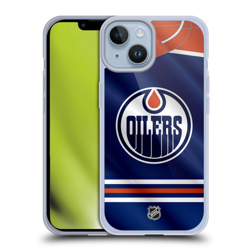 NHL Edmonton Oilers Jersey Soft Gel Case for Apple iPhone 14