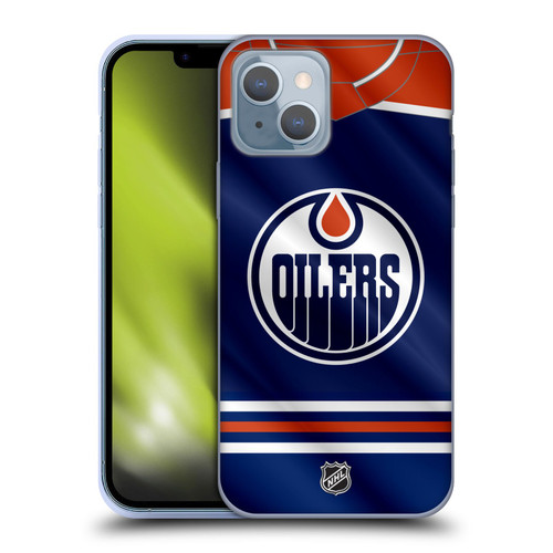 NHL Edmonton Oilers Jersey Soft Gel Case for Apple iPhone 14