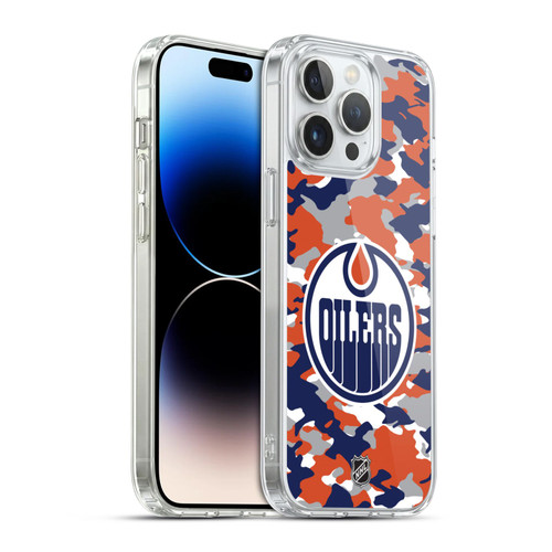 NHL Edmonton Oilers Camouflage Soft Gel Case for Apple iPhone 14 Pro Max & MagSafe