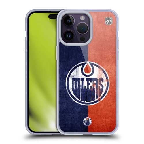 NHL Edmonton Oilers Half Distressed Soft Gel Case for Apple iPhone 14 Pro Max